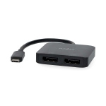 Nedis USB-C™ Sovitin | USB 3.2 Gen 1 | USB-C™ Uros | 2x Displayport Female | 4K@60Hz | 0.20 m | Pyöreä | Niklattu | PVC | Musta | Laatikko Nedis USB-C™ Sovitin | USB 3.2 Gen 1 | USB-C™ Uros | 2x Displayport Female | 4K@60Hz | 0.20 m | Pyöreä | Niklattu | PVC | Musta | Laatikko
