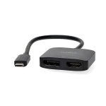 Nedis USB-C™ Sovitin | USB 3.2 Gen 1 | USB-C™ Uros | DisplayPort Naaras / HDMI™ Ulostulo | 8K@30Hz | 0.20 m | Pyöreä | Niklattu | Musta | Laatikko