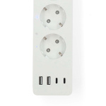 Nedis SmartLife Jatkojohto | 2x USB-A / 2x USB-C™ / 4x plug with earth contact (CEE 7/3) | 16 A | 3680 W | 2.00 m | 0 - 55 °C | Android™ / IOS | Valkoinen Nedis SmartLife Jatkojohto | 2x USB-A / 2x USB-C™ / 4x plug with earth contact (CEE 7/3) | 16 A | 3680 W | 2.00 m | 0 - 55 °C | Android™ / IOS | Valkoinen