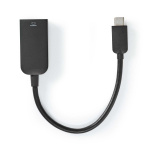 Nedis USB-C™ Sovitin | USB 3.2 Gen 1 | USB-C™ Uros | HDMI™ Ulostulo | 4K@60Hz | 0.20 m | Pyöreä | Niklattu | PVC | Musta | Laatikko