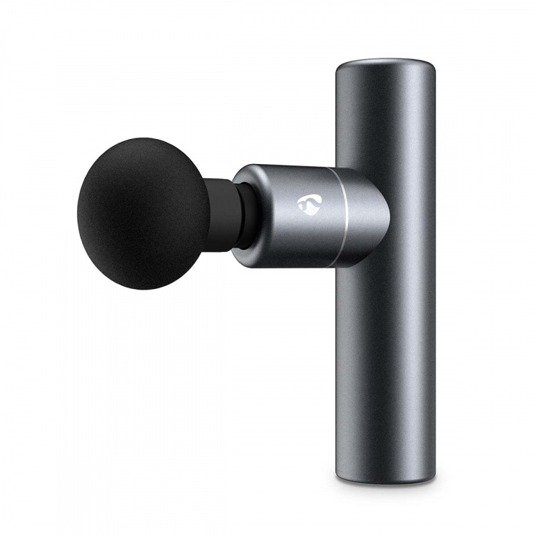 Nedis SmartLife Urheiluhierontapistooli | Akkukäyttöinen | Ladattava | 5 Hierontatilaa | Kartiomainen pää / Kiristysnyörilaukku / Litteä pää / Pallomainen pää / U-muotoinen pää | Tummanharmaa