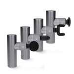 Nedis SmartLife Urheiluhierontapistooli | Akkukäyttöinen | Ladattava | 5 Hierontatilaa | Kartiomainen pää / Kiristysnyörilaukku / Litteä pää / Pallomainen pää / U-muotoinen pää | Tummanharmaa