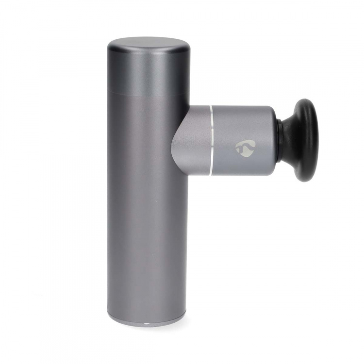 Nedis SmartLife Urheiluhierontapistooli | Akkukäyttöinen | Ladattava | 5 Hierontatilaa | Kartiomainen pää / Kiristysnyörilaukku / Litteä pää / Pallomainen pää / U-muotoinen pää | Tummanharmaa