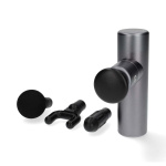 Nedis SmartLife Urheiluhierontapistooli | Akkukäyttöinen | Ladattava | 5 Hierontatilaa | Kartiomainen pää / Kiristysnyörilaukku / Litteä pää / Pallomainen pää / U-muotoinen pää | Tummanharmaa