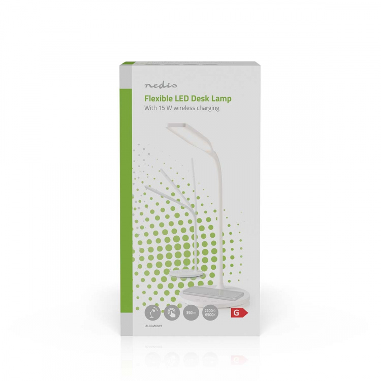 Nedis LED-Pöytävalaisin Langattomalla Latauksella | Himmennin | LED | 15 W | Himmennyksellä | Kylmä Valkoinen / Lämmin Valkoinen / Luonnonvalkoinen | 2700 - 6500 K