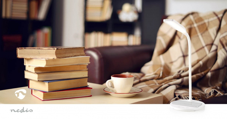 Nedis LED-Pöytävalaisin Langattomalla Latauksella | Himmennin | LED | 15 W | Himmennyksellä | Kylmä Valkoinen / Lämmin Valkoinen / Luonnonvalkoinen | 2700 - 6500 K