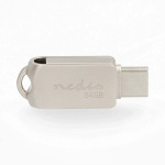 Nedis Muistitikku | 64 GB | USB-A / USB-C™ | Lukunopeus: 90 MB/s | Kirjoitusnopeus: 20 MB/s Nedis Muistitikku | 64 GB | USB-A / USB-C™ | Lukunopeus: 90 MB/s | Kirjoitusnopeus: 20 MB/s