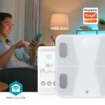 Nedis SmartLife Älyvaaka | BMI / BMR / Lihakset / Luut / Paino / Rasva / Vesi | 12 | Max. kuorma: 180 kg | Android™ / IOS | ABS-Muovi / Lasi | Valkoinen Nedis SmartLife Älyvaaka | BMI / BMR / Lihakset / Luut / Paino / Rasva / Vesi | 12 | Max. kuorma: 180 kg | Android™ / IOS | ABS-Muovi / Lasi | Valkoinen