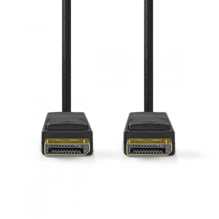 Nedis DisplayPort kaapeli | DisplayPort uros | DisplayPort uros | 8K@60Hz | Kullattu | 2.00 m | Pyöreä | PVC | Musta | Laatikko