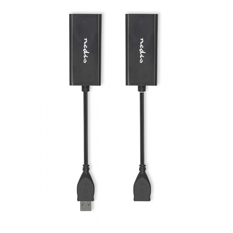 Nedis USB Extender | USB 2.0 | 1x USB-A Uros | 1x RJ45 Female | 1x USB-A Naaras | 1x RJ45 Female | 50 m | 480 Mbps | Niklattu | Pyöreä | PVC | Musta | Laatikko Nedis USB Extender | USB 2.0 | 1x USB-A Uros | 1x RJ45 Female | 1x USB-A Naaras | 1x RJ45 Female | 50 m | 480 Mbps | Niklattu | Pyöreä | PVC | Musta | Laatikko