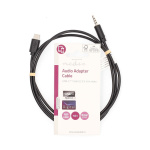 Nedis USB-C™ Sovitin | USB 2.0 | USB-C™ Uros | 3.5 mm uros | 1.00 m | Pyöreä | Niklattu | Musta | Label Nedis USB-C™ Sovitin | USB 2.0 | USB-C™ Uros | 3.5 mm uros | 1.00 m | Pyöreä | Niklattu | Musta | Label