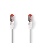 Nedis CAT6 Verkkokaapeli | RJ45 uros | RJ45 uros | S/FTP | 1.50 m | Pyöreä | LSZH | Valkoinen | Label