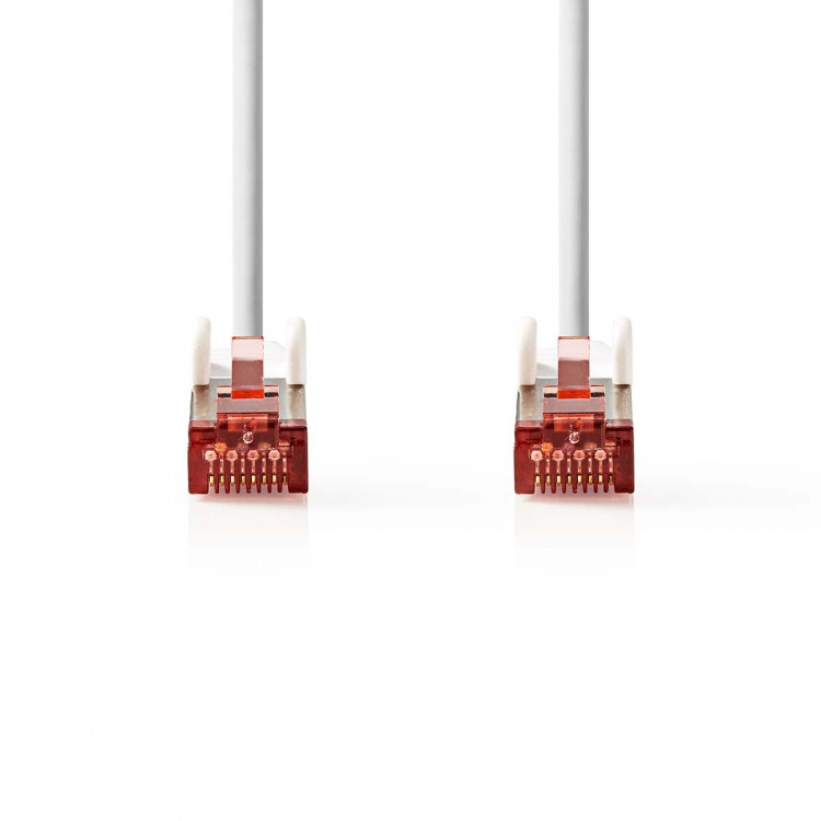 Nedis CAT6 Verkkokaapeli | RJ45 uros | RJ45 uros | S/FTP | 1.50 m | Pyöreä | LSZH | Valkoinen | Label