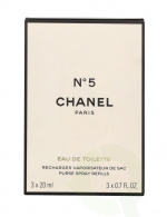 Chanel No 5 Giftset 60 ml 3x Edt Spray Refill 20Ml - Twist and Spray - Purse Spray