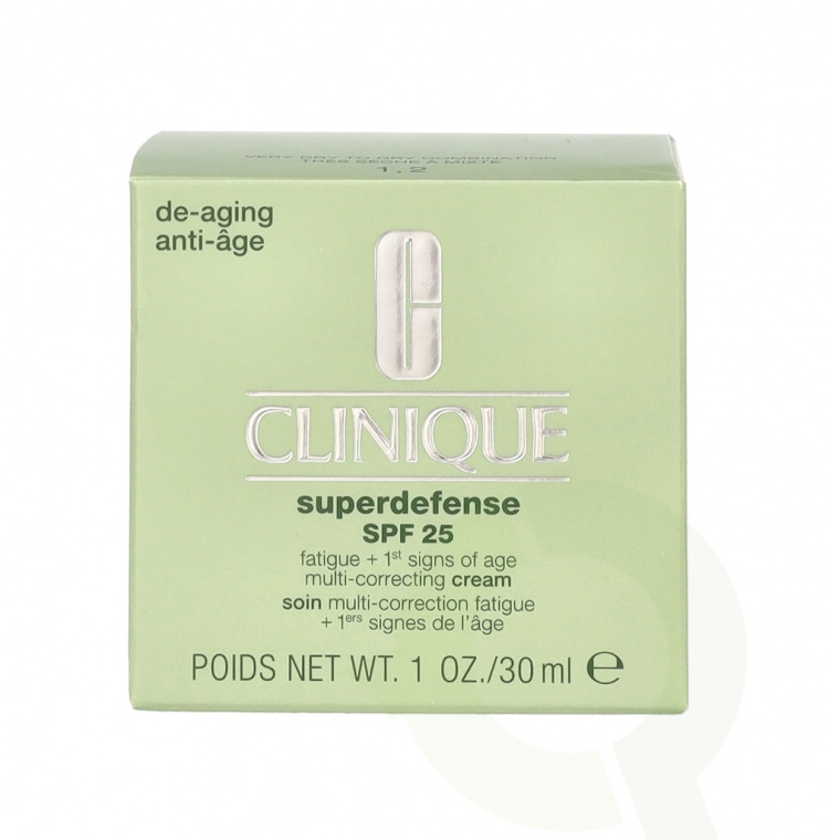 Clinique Superdefense Multi-Correcting Cream SPF25 30 ml Very Dry to Dry Combination 1,2