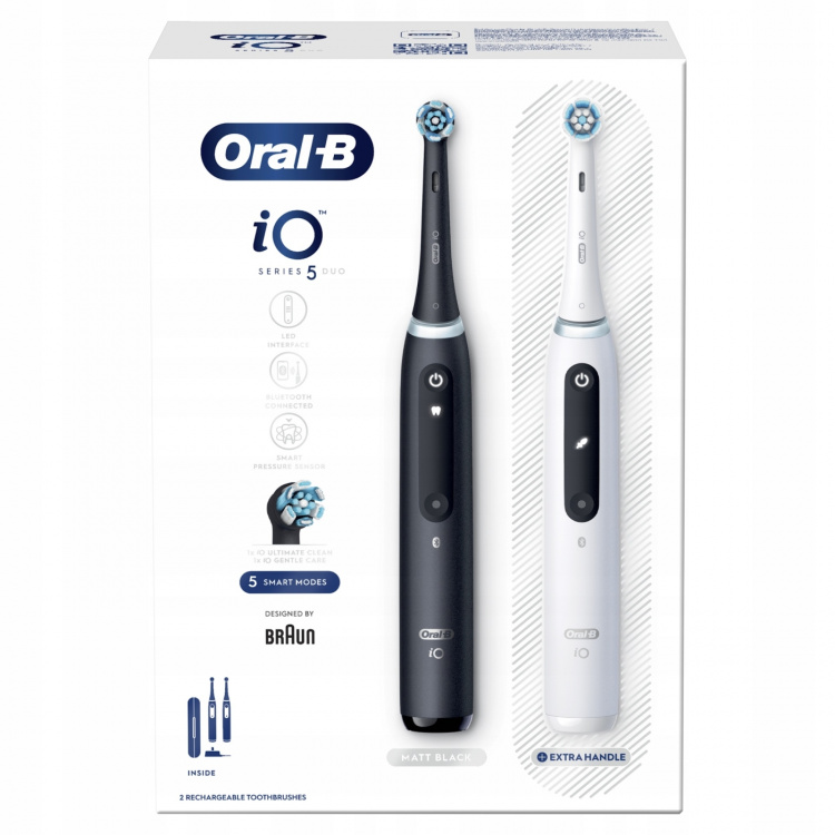 Oral B iO Series 5 Duo Pack Black+White elektrisk tandborste