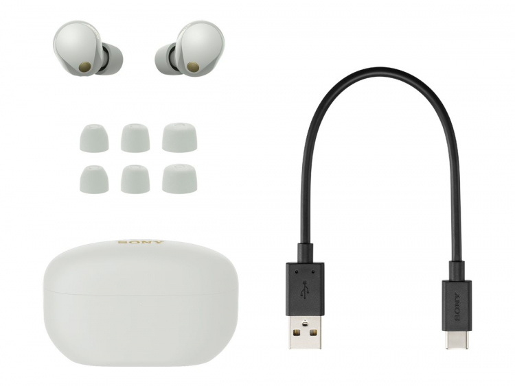 Sony WF-1000XM5 Trådlösa True Wireless-hörlurar Silver