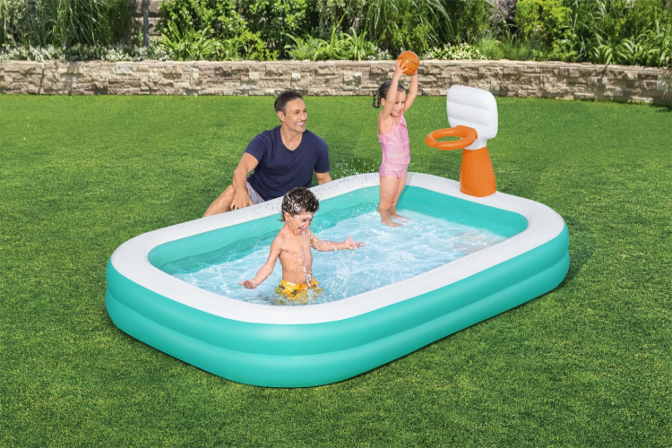 Bestway Familjepool Dunk n Splash 251 x 168 x 102cm Bestway Familjepool Dunk n Splash 251 x 168 x 102cm