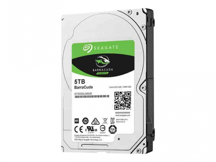 SEAGATE Guardian BarraCuda Hårddisk ST5000LM000 5TB 2.5 SATA-600 5400rpm SEAGATE Guardian BarraCuda Hårddisk ST5000LM000 5TB 2.5 SATA-600 5400rpm