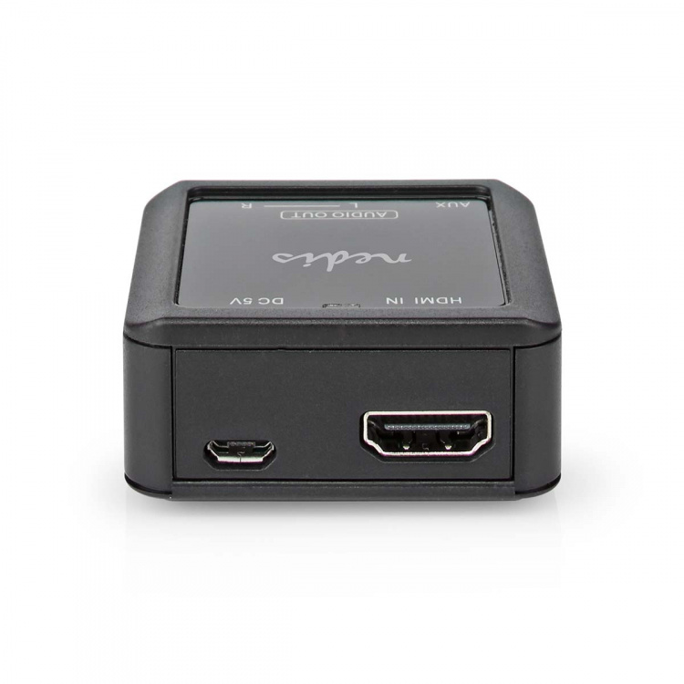 Nedis Digitaalinen Audiomuunnin | Yksisuuntainen | Audio- / video- / datayhteyksien syöttö: HDMI™ Input | Audio- / video- / datayhteyksien ulostulo: 1x 3.5 mm / 2x (2x RCA Female) | Automaattinen | Antrasiitti