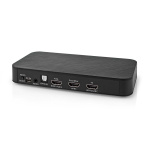 Nedis Digitaalinen Audiomuunnin | Kaksisuuntainen | Audio- / video- / datayhteyksien syöttö: DC Power / 1x HDMI™ Input | Audio- / video- / datayhteyksien ulostulo: 1x 3.5 mm / 1x TosLink / 3x HDMI™ Output | Automaattinen / Painonappi | Antrasiitti Nedis Digitaalinen Audiomuunnin | Kaksisuuntainen | Audio- / video- / datayhteyksien syöttö: DC Power / 1x HDMI™ Input | Audio- / video- / datayhteyksien ulostulo: 1x 3.5 mm / 1x TosLink / 3x HDMI™ Output | Automaattinen / Painonappi | Antrasiitti