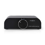 Nedis Analoginen audiokytkin | 4-Porttinen port(s) | Audio- / video- / datayhteyksien syöttö: 1x 3.5 mm Audio Input / 3x (2x RCA Female) | Audio- / video- / datayhteyksien ulostulo: 1x (2x RCA Female) | Ohjekirja | Metalli | Antrasiitti