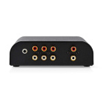 Nedis Analoginen audiokytkin | 4-Porttinen port(s) | Audio- / video- / datayhteyksien syöttö: 1x 3.5 mm Audio Input / 3x (2x RCA Female) | Audio- / video- / datayhteyksien ulostulo: 1x (2x RCA Female) | Ohjekirja | Metalli | Antrasiitti