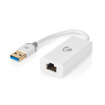 Nedis USB-verkkosovitin | USB 3.2 Gen 1 | 1 Gbps | USB-A Uros | RJ45 Naaras | 0.20 m | Pyöreä | Kullattu | Puhdas kupari | Valkoinen | Laatikko Nedis USB-verkkosovitin | USB 3.2 Gen 1 | 1 Gbps | USB-A Uros | RJ45 Naaras | 0.20 m | Pyöreä | Kullattu | Puhdas kupari | Valkoinen | Laatikko