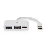 Nedis USB-keskitin | 1x USB-C™ | 1x USB-C™ / 2x USB 2.0 A Female | 3-Porttinen port(s) | USB Virta