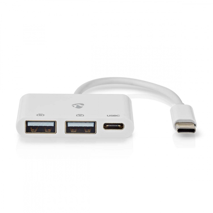 Nedis USB-keskitin | 1x USB-C™ | 1x USB-C™ / 2x USB 2.0 A Female | 3-Porttinen port(s) | USB Virta