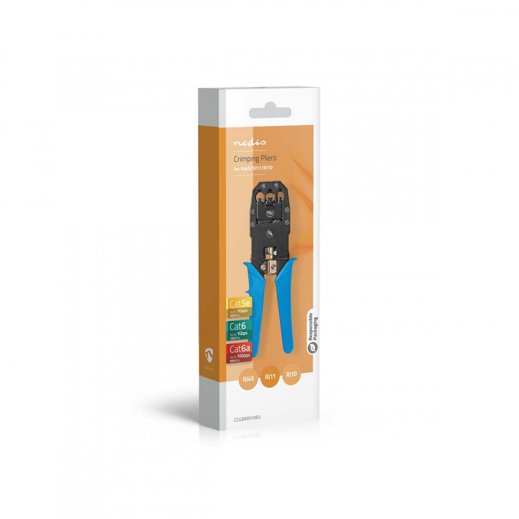 Nedis Kuorintapihdit | CAT5 / CAT5e / CAT6 / CAT6a / RJ10 / RJ11 | Kuorinta / Leikkaus / Pihdit | ABS-Muovi / Teräs | Sininen