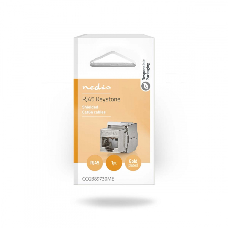 Nedis Keystone | CAT6a | RJ45 Naaras | S/FTP | Metalli | Laatikko