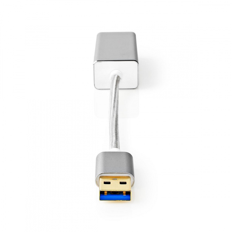Nedis USB-verkkosovitin | USB 3.2 Gen 1 | 1 Gbps | USB-A Uros | RJ45 Naaras | 0.20 m | Pyöreä | Kullattu | Puhdas kupari | Hopea | Laatikko kannella ja ikkunalla Nedis USB-verkkosovitin | USB 3.2 Gen 1 | 1 Gbps | USB-A Uros | RJ45 Naaras | 0.20 m | Pyöreä | Kullattu | Puhdas kupari | Hopea | Laatikko kannella ja ikkunalla