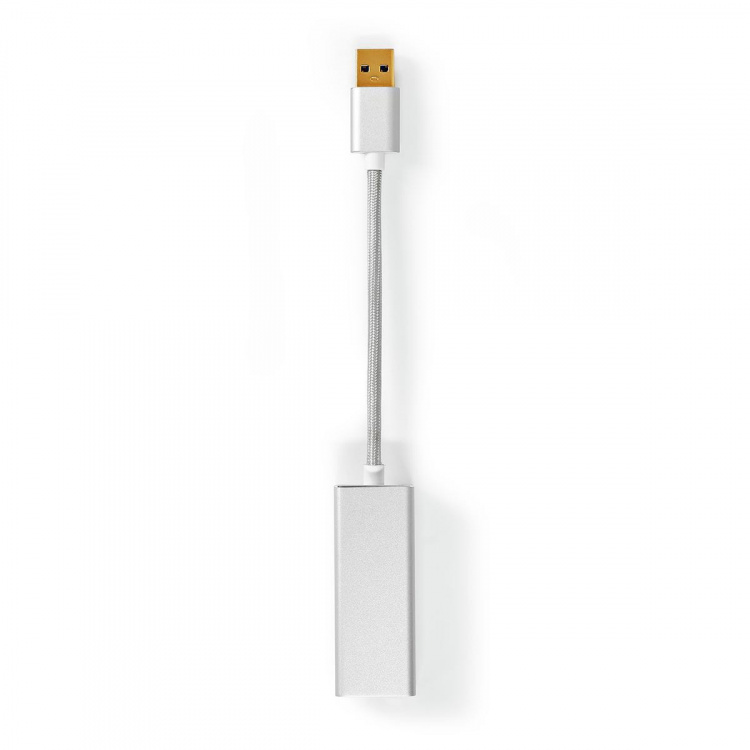 Nedis USB-verkkosovitin | USB 3.2 Gen 1 | 1 Gbps | USB-A Uros | RJ45 Naaras | 0.20 m | Pyöreä | Kullattu | Puhdas kupari | Hopea | Laatikko kannella ja ikkunalla Nedis USB-verkkosovitin | USB 3.2 Gen 1 | 1 Gbps | USB-A Uros | RJ45 Naaras | 0.20 m | Pyöreä | Kullattu | Puhdas kupari | Hopea | Laatikko kannella ja ikkunalla