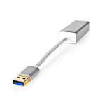 Nedis USB-verkkosovitin | USB 3.2 Gen 1 | 1 Gbps | USB-A Uros | RJ45 Naaras | 0.20 m | Pyöreä | Kullattu | Puhdas kupari | Hopea | Laatikko kannella ja ikkunalla Nedis USB-verkkosovitin | USB 3.2 Gen 1 | 1 Gbps | USB-A Uros | RJ45 Naaras | 0.20 m | Pyöreä | Kullattu | Puhdas kupari | Hopea | Laatikko kannella ja ikkunalla