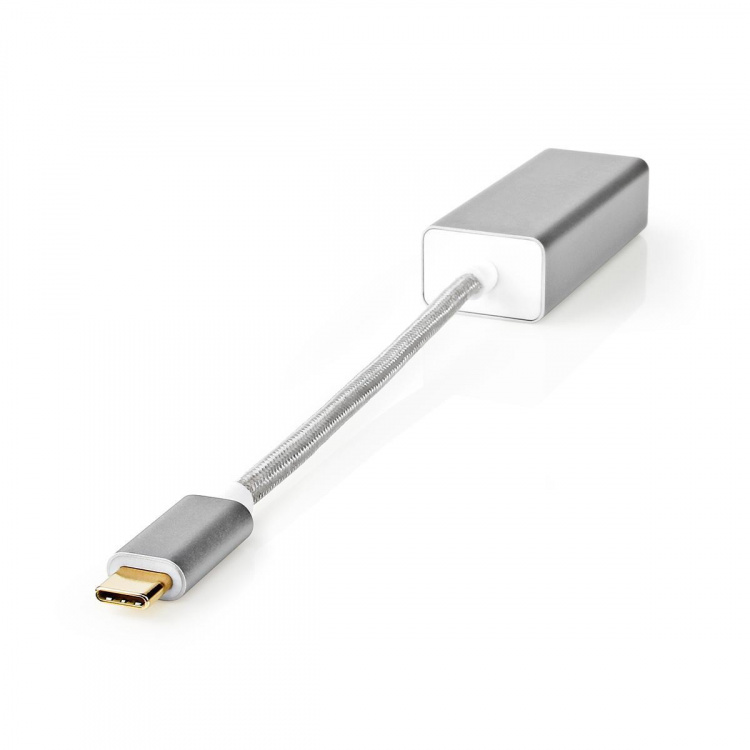 Nedis USB-verkkosovitin | USB 3.2 Gen 1 | 1 Gbps | USB-C™ Uros | RJ45 Naaras | 0.20 m | Pyöreä | Kullattu | Tinattu Kupari | Hopea | Laatikko kannella ja ikkunalla Nedis USB-verkkosovitin | USB 3.2 Gen 1 | 1 Gbps | USB-C™ Uros | RJ45 Naaras | 0.20 m | Pyöreä | Kullattu | Tinattu Kupari | Hopea | Laatikko kannella ja ikkunalla