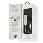 Nedis USB-verkkosovitin | USB 3.2 Gen 1 | 1 Gbps | USB-C™ Uros | RJ45 Naaras | 0.20 m | Pyöreä | Kullattu | Tinattu Kupari | Hopea | Laatikko kannella ja ikkunalla Nedis USB-verkkosovitin | USB 3.2 Gen 1 | 1 Gbps | USB-C™ Uros | RJ45 Naaras | 0.20 m | Pyöreä | Kullattu | Tinattu Kupari | Hopea | Laatikko kannella ja ikkunalla