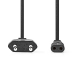 Nedis Sähköjohto | Euro Uros | IEC-320-C1 | Suora | Suora | Niklattu | 2.00 m | Litteä | PVC | Musta | Laatikko Nedis Sähköjohto | Euro Uros | IEC-320-C1 | Suora | Suora | Niklattu | 2.00 m | Litteä | PVC | Musta | Laatikko