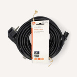 Nedis Sähköjohto | Suko Uros | IEC-320-C13 | Kulma | Suora | Niklattu | 10.0 m | Pyöreä | PVC | Musta | Label