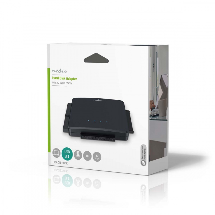 Nedis Kiintolevysovitin | USB 3.2 Gen1 | 2.5 / 3.5  Nedis Kiintolevysovitin | USB 3.2 Gen1 | 2.5 / 3.5