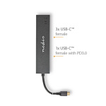 Nedis USB-keskitin | 1x USB-C™ 3.2 Gen 2 Male | USB-C™ 3.2 Gen 2 Female with PD 3.0 / 3x USB-C™ 3.2 Gen 2 Female | 4-Porttinen port(s) | USB 3.2 Gen 2 | USB Virta | 10 Gbps Nedis USB-keskitin | 1x USB-C™ 3.2 Gen 2 Male | USB-C™ 3.2 Gen 2 Female with PD 3.0 / 3x USB-C™ 3.2 Gen 2 Female | 4-Porttinen port(s) | USB 3.2 Gen 2 | USB Virta | 10 Gbps