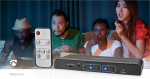 Nedis HDMI™ Erotin | 2x HDMI™ Input | TosLink Female / 1x 3.5 mm / 1x HDMI™ Output / 2x RCA | Maksimi kuvantarkkuus: 4K@60Hz | 18 Gbps | Metalli | Antrasiitti | Laatikko