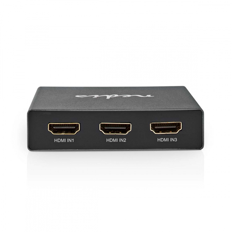 Nedis HDMI ™ Kytkin | 3-Porttinen port(s) | 3x HDMI™ Input | 1x HDMI™ Output | 8K@60Hz | 45 Gbps | Kauko-ohjattu | Alumiini | Antrasiitti Nedis HDMI ™ Kytkin | 3-Porttinen port(s) | 3x HDMI™ Input | 1x HDMI™ Output | 8K@60Hz | 45 Gbps | Kauko-ohjattu | Alumiini | Antrasiitti