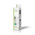 Nedis Sähköjohto | DC Naaras | F1 | Suora | Suora | Kupari | 2.00 m | Pyöreä | PVC | Musta | Pakkaus