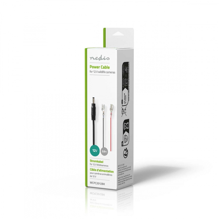 Nedis Sähköjohto | DC Naaras | F1 | Suora | Suora | Kupari | 2.00 m | Pyöreä | PVC | Musta | Pakkaus