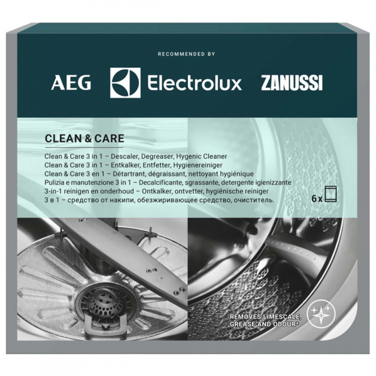 Electrolux M2GCP600 Clean & Care 3-in-1 pesukoneille ja astianpesukoneille - 6 pussia