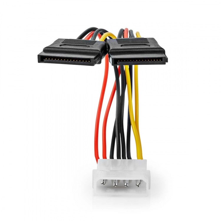 Nedis Sisäinen Virtakaapeli | Molex uros | 2x SATA 15-Pin naaras | Kullattu | 0.15 m | Pyöreä | PVC | Monivärinen | Laatikko Nedis Sisäinen Virtakaapeli | Molex uros | 2x SATA 15-Pin naaras | Kullattu | 0.15 m | Pyöreä | PVC | Monivärinen | Laatikko