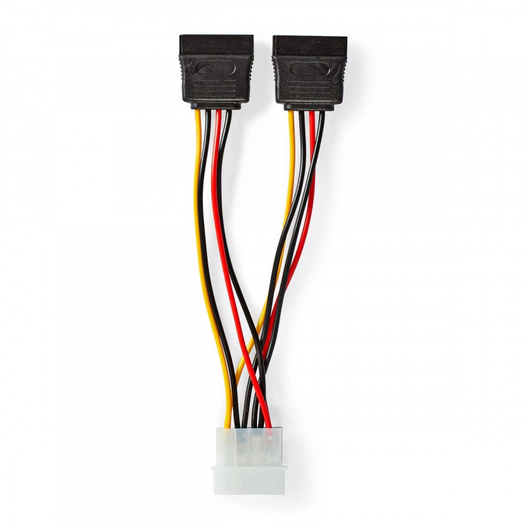 Nedis Sisäinen Virtakaapeli | Molex uros | 2x SATA 15-Pin naaras | Kullattu | 0.15 m | Pyöreä | PVC | Monivärinen | Laatikko Nedis Sisäinen Virtakaapeli | Molex uros | 2x SATA 15-Pin naaras | Kullattu | 0.15 m | Pyöreä | PVC | Monivärinen | Laatikko