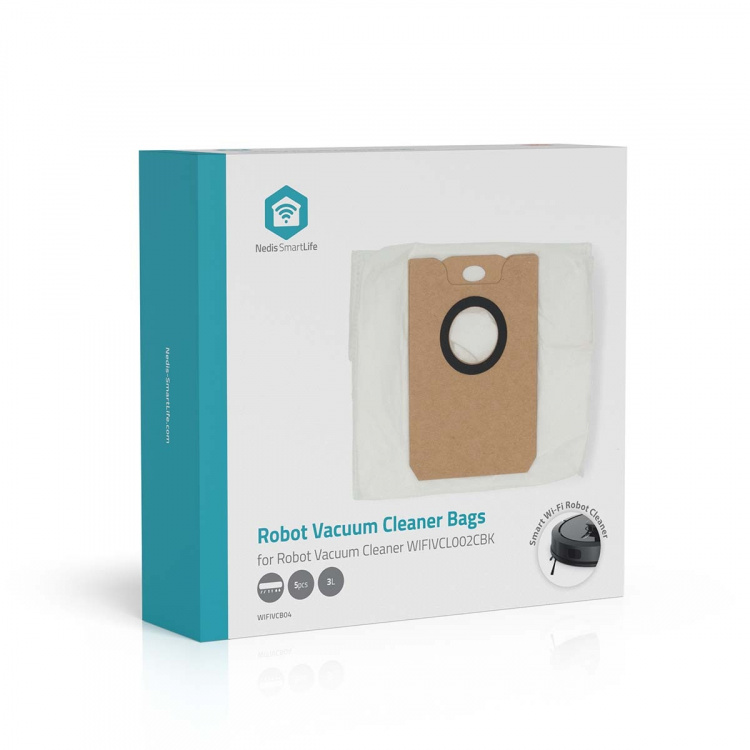 Nedis Pölypussi | 5 kpl | Mikrokuitu | Eniten myyty: Nedis® WIFIVCL002CBK | Valkoinen