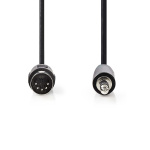 Nedis DIN Audiokaapeli | DIN 5-Pin uros | 3.5 mm uros | Niklattu | 2.00 m | Pyöreä | PVC | Musta | Label Nedis DIN Audiokaapeli | DIN 5-Pin uros | 3.5 mm uros | Niklattu | 2.00 m | Pyöreä | PVC | Musta | Label
